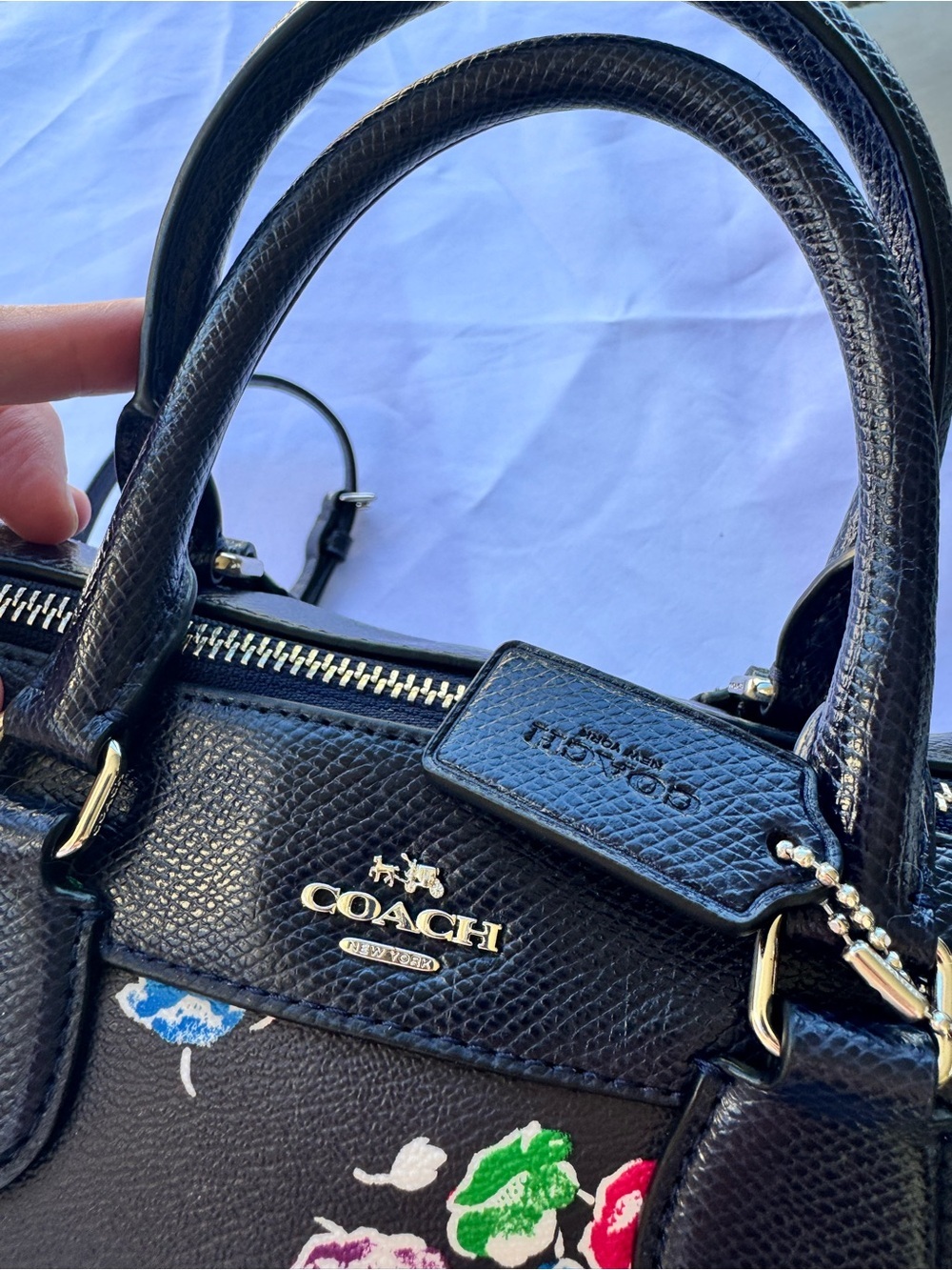 COACH Floral Mini Bennett Satchel and Zip Wallet Set - Picture 4 of 16